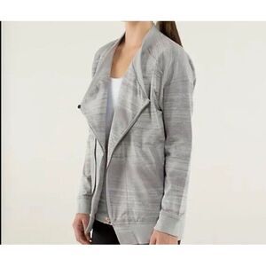 Lululemon Mula Bundle Wrap Jacket Sweatshirt Coat Zip Asymmetrical Cotton Moto 4